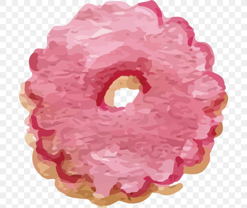 Doughnut Food, PNG, 696x692px, Doughnut, Bread, Flower, Food, Magenta Download Free