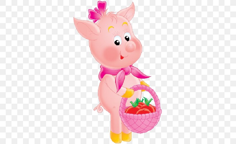 Pig Clip Art Illustration Royalty-free Image, PNG, 500x500px, Pig, Animal, Animal Figure, Baby Toys, Cartoon Download Free