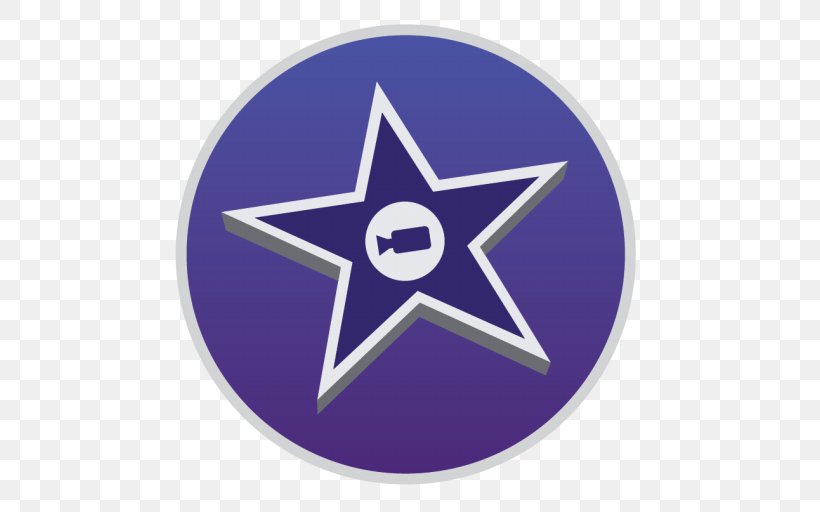 Electric Blue Emblem Purple Symbol, PNG, 512x512px, Imovie, Apple, Blue, Brand, Cobalt Blue Download Free