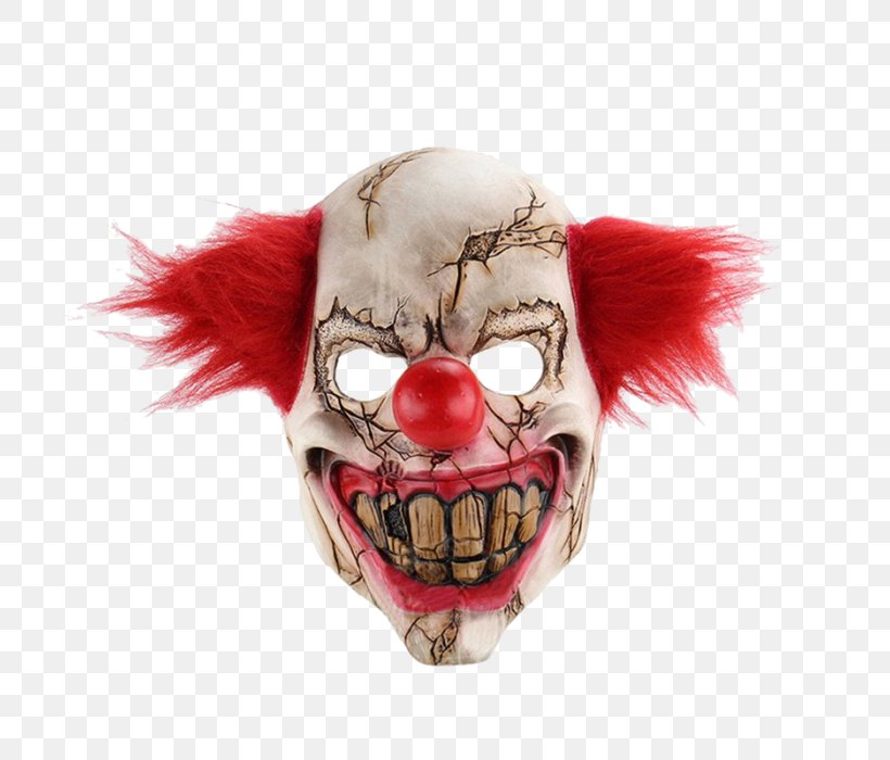 Mask Evil Clown Halloween Costume, PNG, 700x700px, Mask, Clothing, Clown, Costume, Evil Clown Download Free