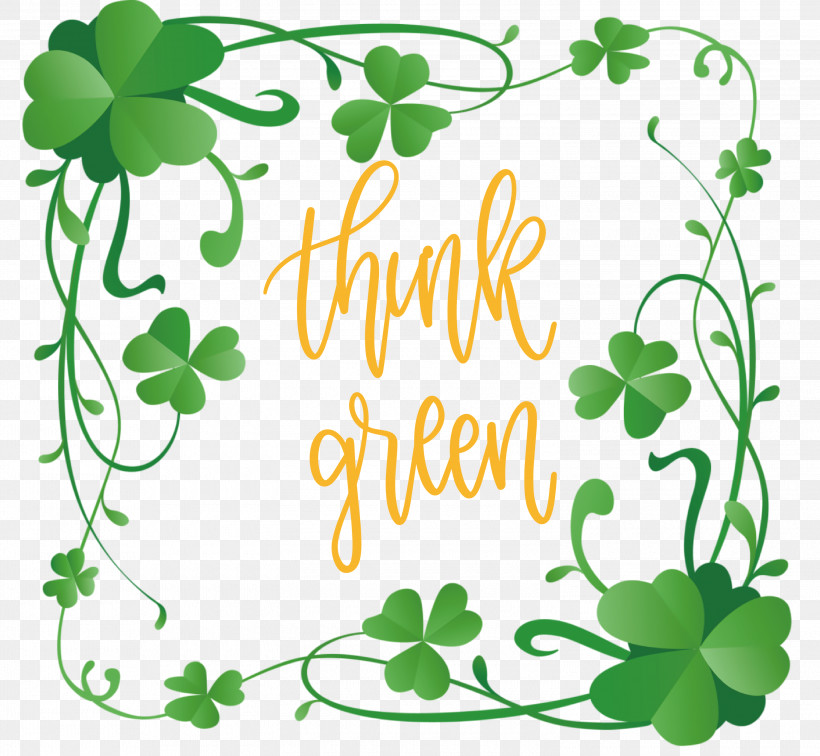 Think Green St Patricks Day Saint Patrick, PNG, 3000x2767px, St Patricks Day, Drawing, Holiday, Irish People, Leprechaun Download Free
