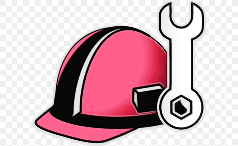 Clip Art Pink Helmet Headgear Personal Protective Equipment, PNG, 600x503px, Watercolor, Cap, Headgear, Helmet, Paint Download Free
