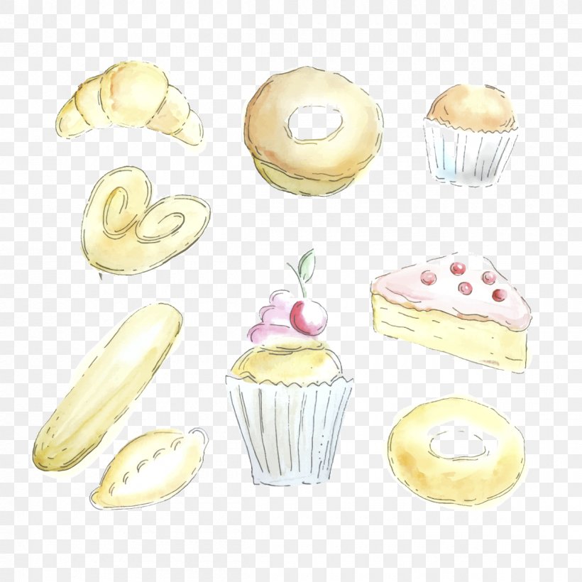 Doughnut Croissant Cupcake Cream Bun Bread, PNG, 1200x1200px, Doughnut, Baking, Baking Cup, Bread, Butter Download Free