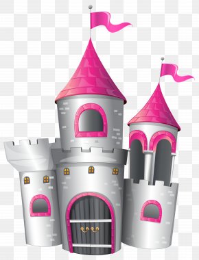 White And Pink Castle Clip Art Image - Castle Clip Art PNG
