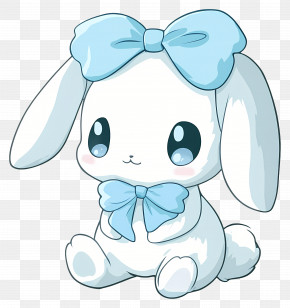 Cinnamoroll - Adorable White Bunny With Blue Bow PNG