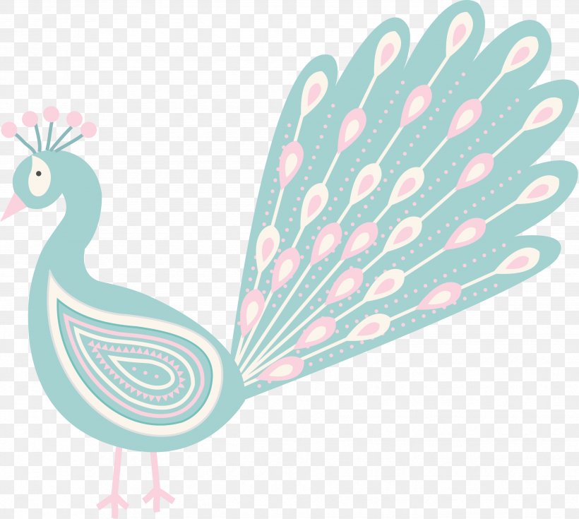 Feather Cartoon Peafowl, PNG, 3498x3138px, Feather, Beak, Bird, Cartoon, Chicken Download Free