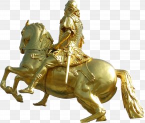 Rider - Horse Golden Rider Statue Sculpture Bronze PNG