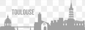 Pastel City Skyline Painting - Wall Decal Sticker City Skyline PNG