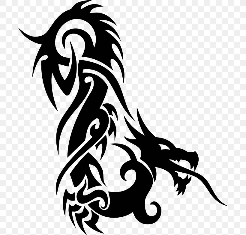 Chinese Dragon Japanese Dragon Clip Art, PNG, 702x784px, Dragon, Abziehtattoo, Art, Artwork, Black Download Free