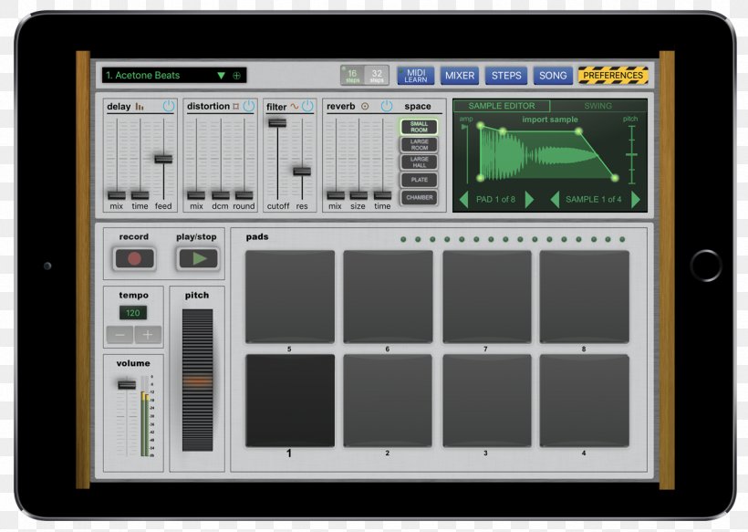 Drum Machine Drums IPad Ableton Live, PNG, 1296x923px, Watercolor, Cartoon, Flower, Frame, Heart Download Free