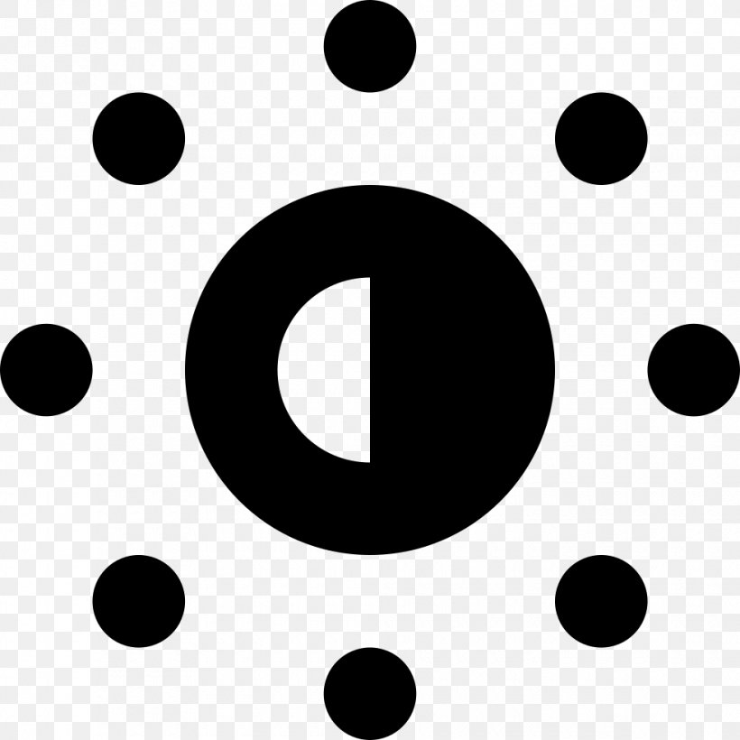 Symbol Contrast Circle Number, PNG, 980x980px, Symbol, Black, Black And White, Contrast, Disk Download Free