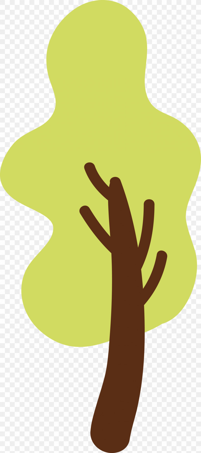 Green Hand Finger Gesture Thumb, PNG, 1331x3000px, Cartoon Tree, Abstract Tree, Finger, Gesture, Green Download Free