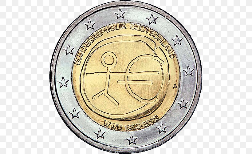 Coin Economic And Monetary Union Euro Currency Numismatics, PNG, 500x500px, 2 Euro Commemorative Coins, Coin, Banknote, Commemorative Coin, Currency Download Free