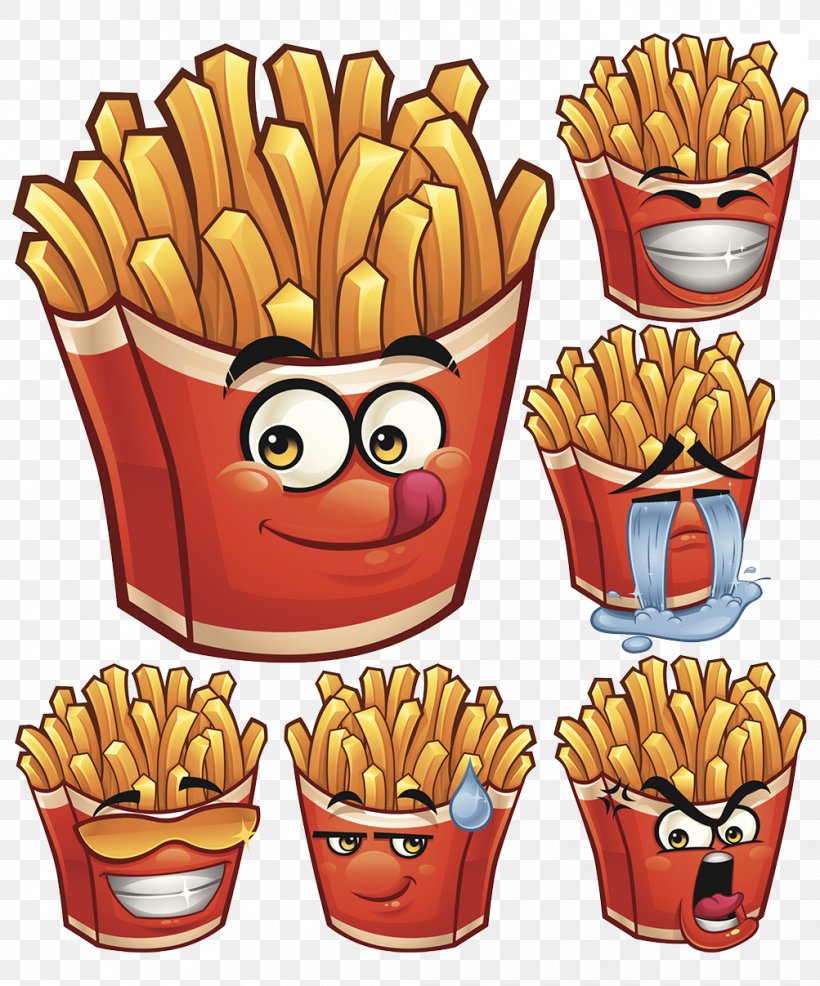 French Fries Hamburger Fast Food Cartoon, PNG, 1003x1207px, French Fries, Cartoon, Commodity, Cuisine, Dish Download Free