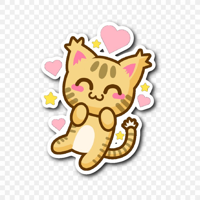 Sticker Die Cutting Cat Hello Kitty Cuteness, PNG, 1064x1064px, Sticker, Animal, Cartoon, Cat, Coreldraw Download Free