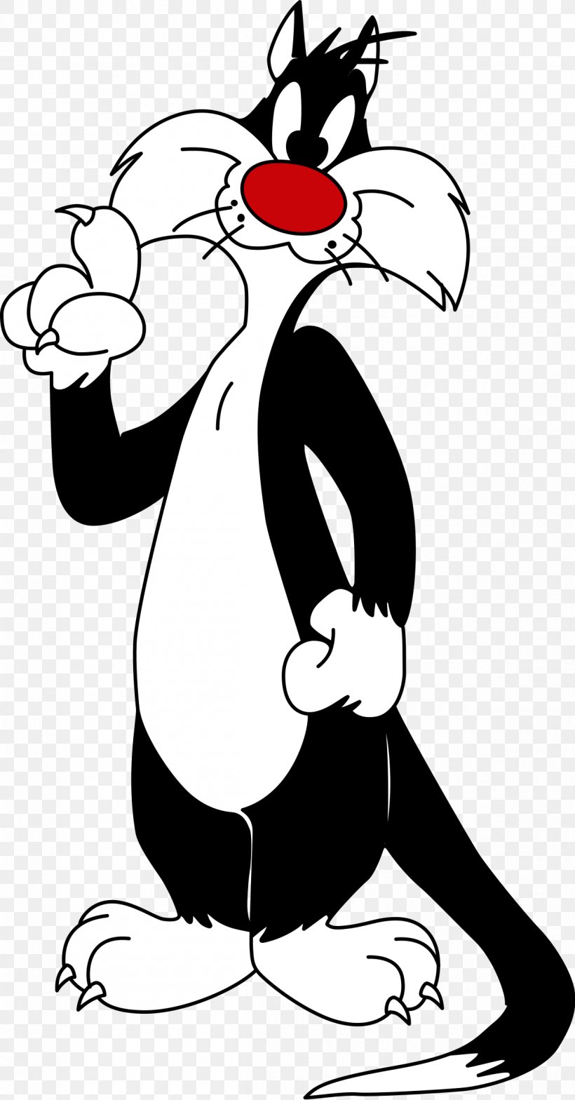 Sylvester Jr. Tweety Hippety Hopper Speedy Gonzales, PNG, 1200x2295px, Sylvester, Art, Artwork, Black, Black And White Download Free
