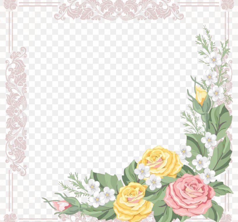 Borders And Frames Flower Picture Frame Drawing, PNG, 888x830px, Borders And Frames, Craft, Cut Flowers, Drawing, Flora Download Free