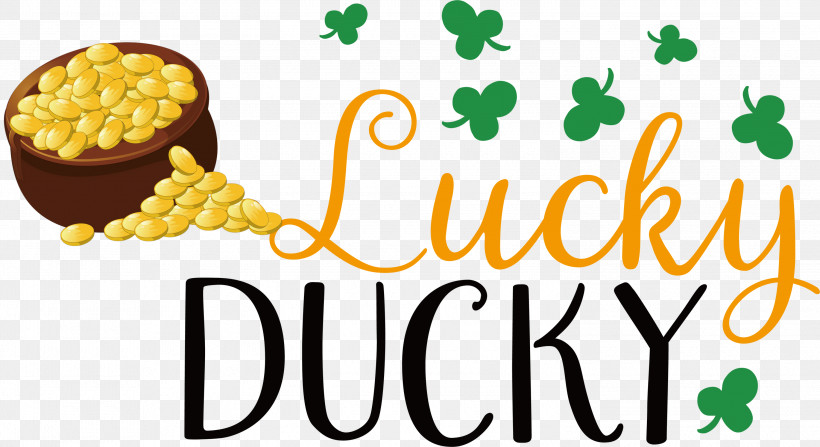Lucky Ducky Patricks Day Saint Patrick, PNG, 3000x1637px, Patricks Day, Commodity, Fruit, Logo, Meter Download Free