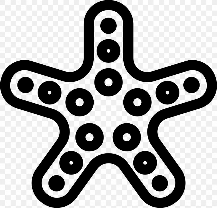 Body Jewelry Symbol Black And White, PNG, 980x944px, Starfish, Black, Black And White, Body Jewelry, Symbol Download Free