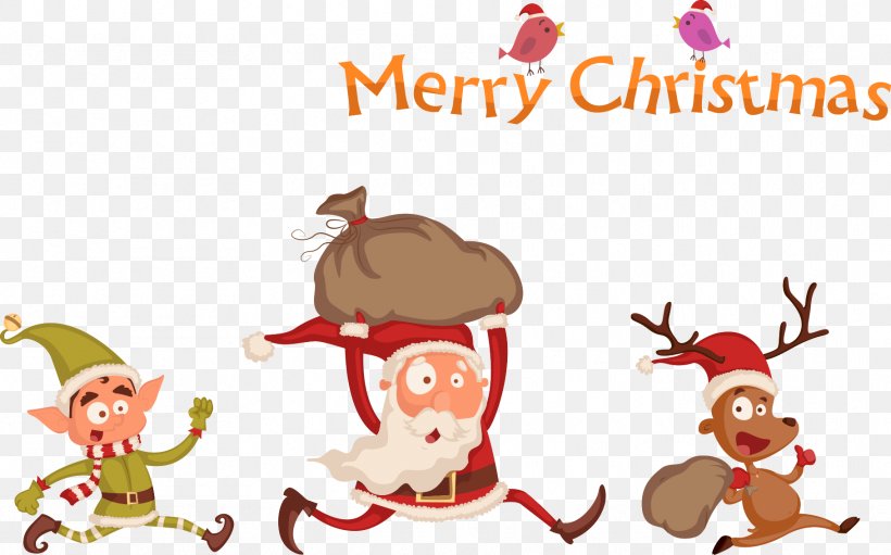Santa Claus's Reindeer Santa Claus's Reindeer Christmas Illustration, PNG, 1819x1134px, Santa Claus, Art, Christmas, Christmas Decoration, Christmas Elf Download Free