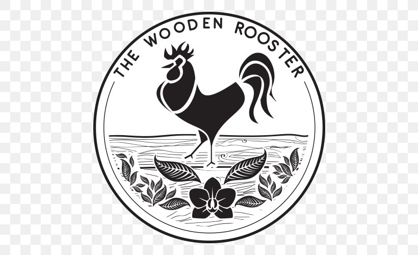 The Wooden Rooster Chicken Coupon Restaurant, PNG, 500x500px, Rooster, Beak, Bird, Black And White, Brand Download Free