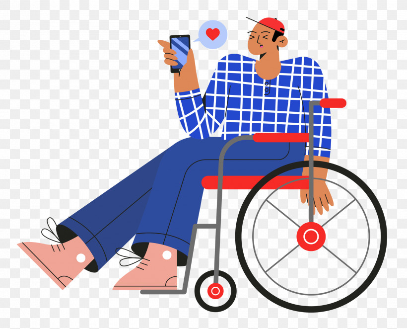 Sitting On Wheelchair Wheelchair Sitting, PNG, 2500x2020px, Wheelchair, Arm Cortexm, Behavior, Cartoon, Headgear Download Free