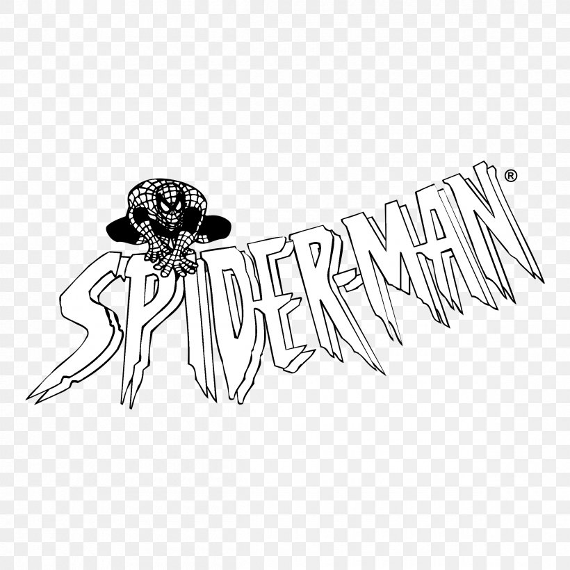 Spider-Man: Back In Black Black And White Image Drawing, PNG, 2400x2400px, Spiderman, Artwork, Black, Black And White, Body Jewelry Download Free
