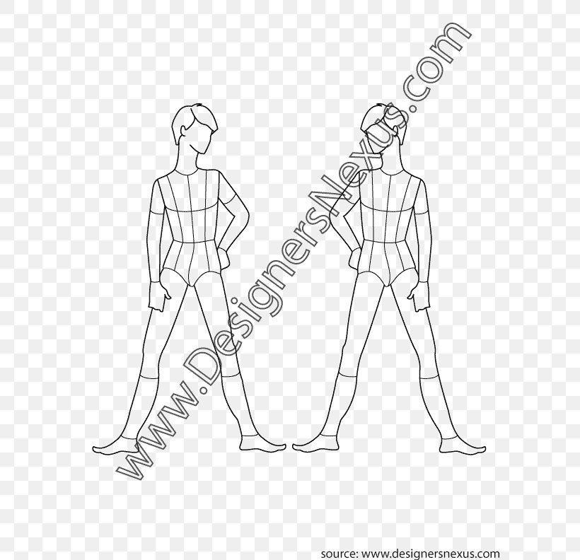 T-shirt Fashion Illustration Croquis Drawing, PNG, 612x792px, Tshirt, Area, Arm, Artwork, Black And White Download Free