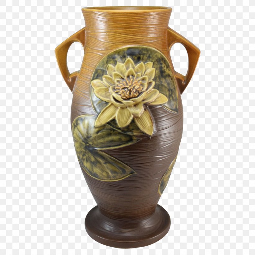 Water Lily Vase Jug Ceramic Roseville Pottery, PNG, 1280x1280px, Vase, Art, Artifact, Artist, Ceramic Download Free