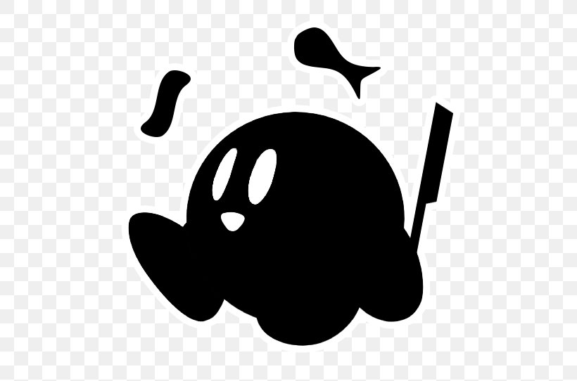 Super Smash Bros. For Nintendo 3DS And Wii U Kirby Yoshi Mr. Game And Watch, PNG, 531x542px, Wii U, Black, Black And White, Cat, Cat Like Mammal Download Free