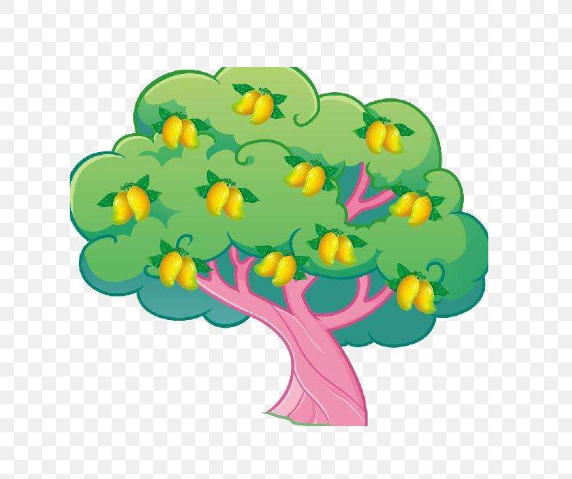 cartoon mango tree