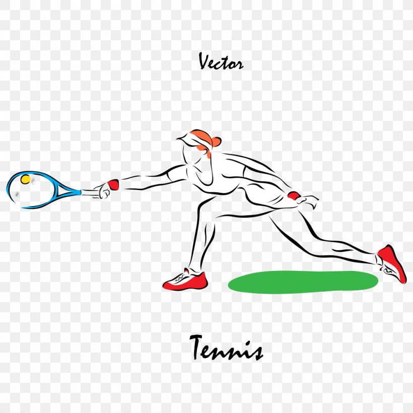 Tennis Sport Athlete Illustration, PNG, 1000x1000px, Watercolor, Cartoon, Flower, Frame, Heart Download Free