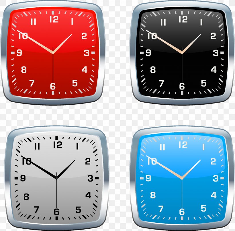 Alarm Clock Euclidean Vector Time Clock, PNG, 2244x2213px, Clock, Alarm Clock, Cdr, Digital Clock, Fourvector Download Free