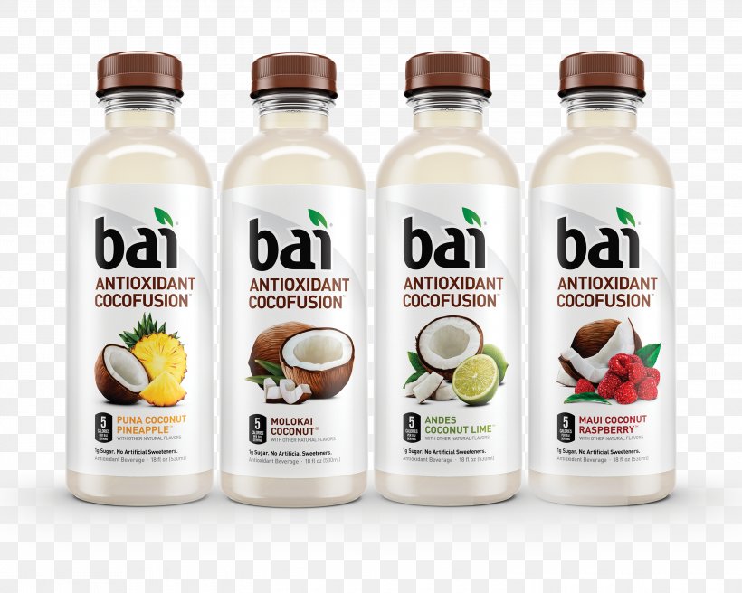Bai Brands Coconut Water Caffeinated Drink Sports & Energy Drinks, PNG, 3000x2400px, Bai Brands, Antioxidant, Bottle, Caffeinated Drink, Calorie Download Free