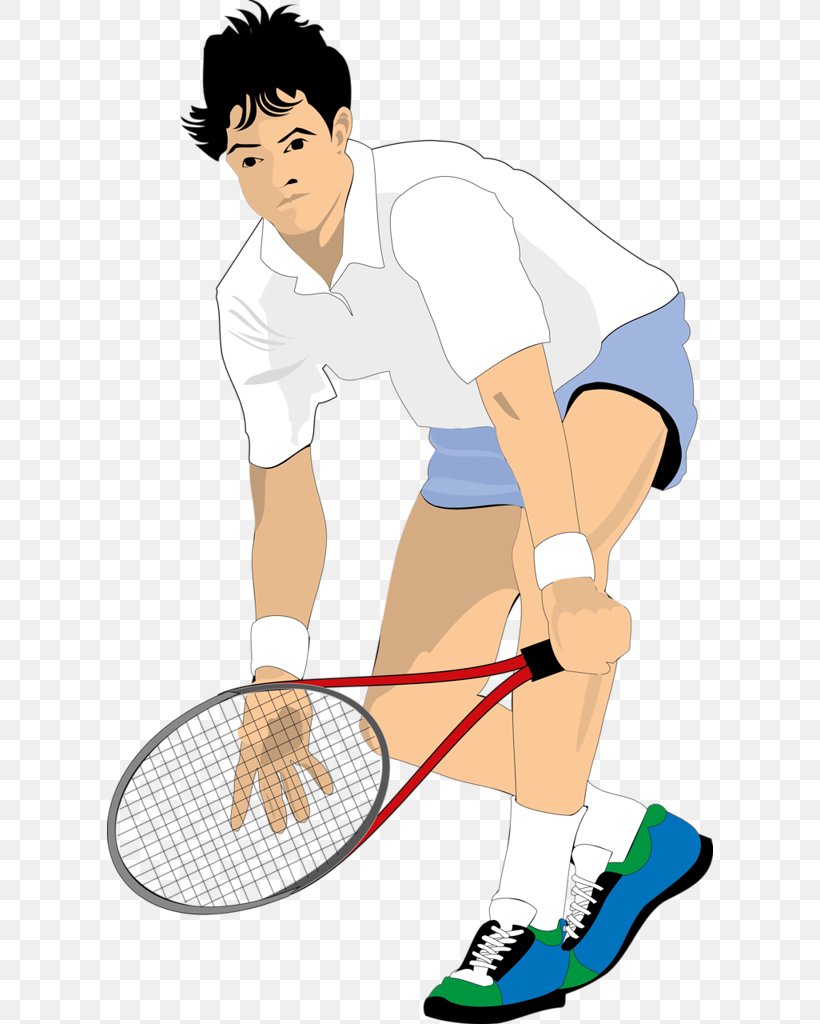 Tennis Player Cartoon Clip Art, PNG, 606x1024px, Watercolor, Cartoon, Flower, Frame, Heart Download Free