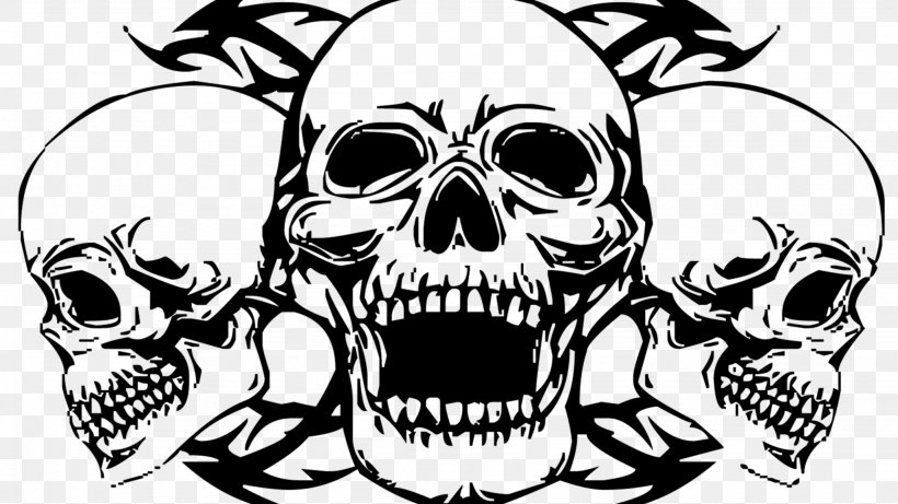 Skull Drawing, PNG, 2048x1152px, Skull, Art, Black And White, Bone, Drawing Download Free