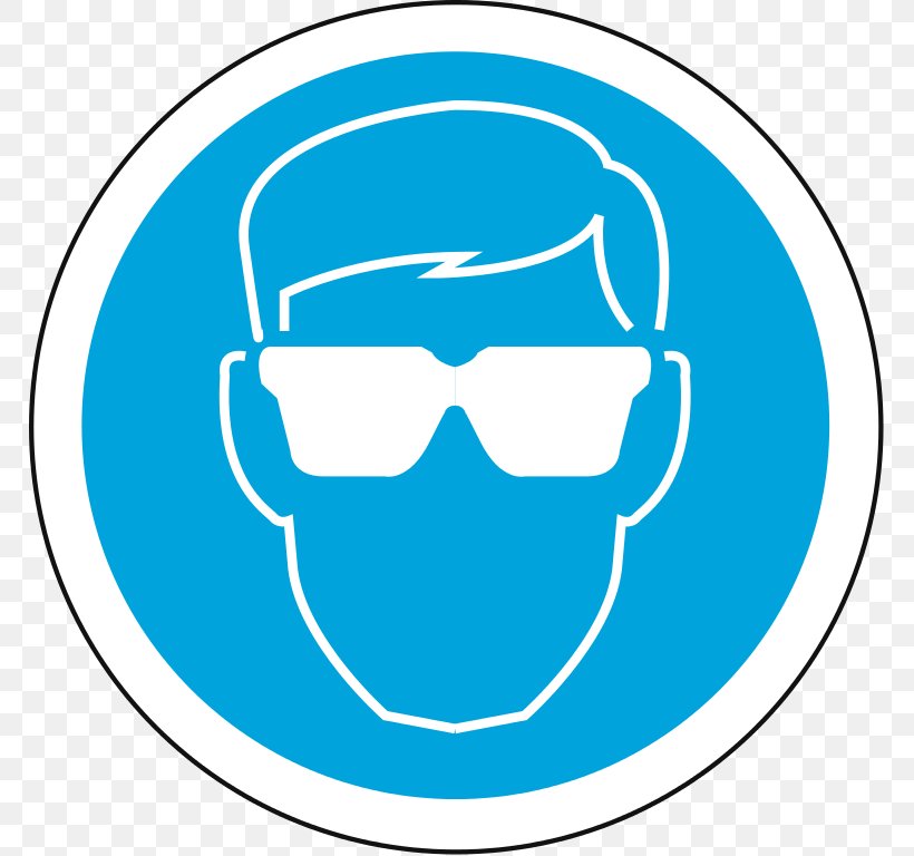 Eye Protection Personal Protective Equipment Occupational Safety And Health Goggles Sign, PNG, 768x768px, Eye Protection, Area, Black And White, Blue, Boot Download Free