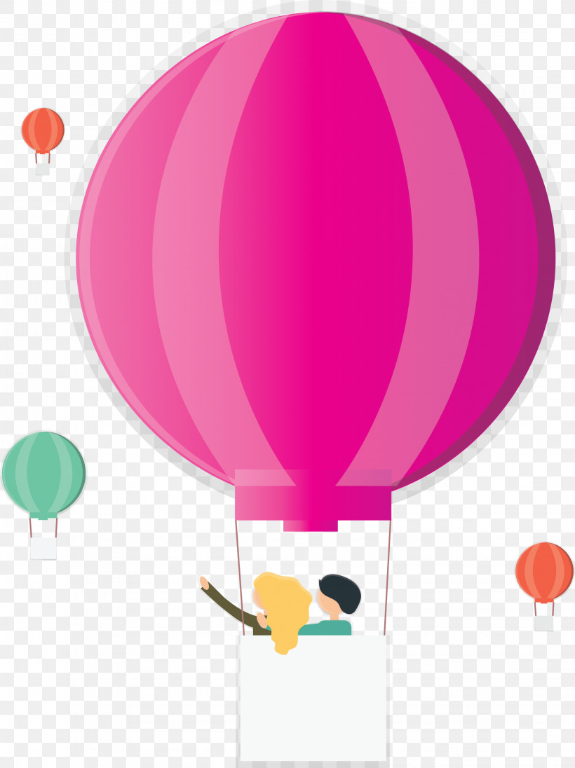 Hot Air Balloon Floating, PNG, 2243x3000px, Hot Air Balloon, Balloon, Floating, Magenta, Pink Download Free