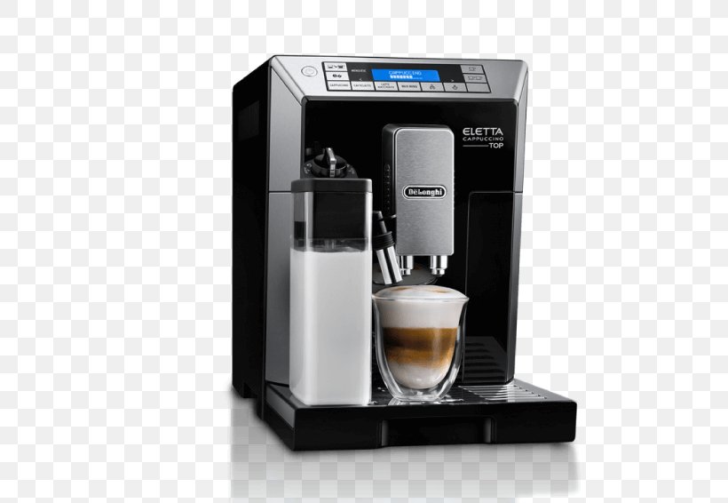 Coffee De'Longhi Eletta Cappuccino ECAM 44.660.B De'Longhi Eletta Cappuccino ECAM 44.660.B Espresso Machines, PNG, 566x566px, Coffee, Cappuccino, Coffeemaker, Delonghi Coffee Machine, Drip Coffee Maker Download Free