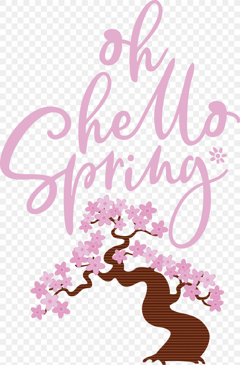 Oh Hello Spring Hello Spring Spring, PNG, 1968x2999px, Hello Spring, Calligraphy, Logo, Magenta, Palette Download Free