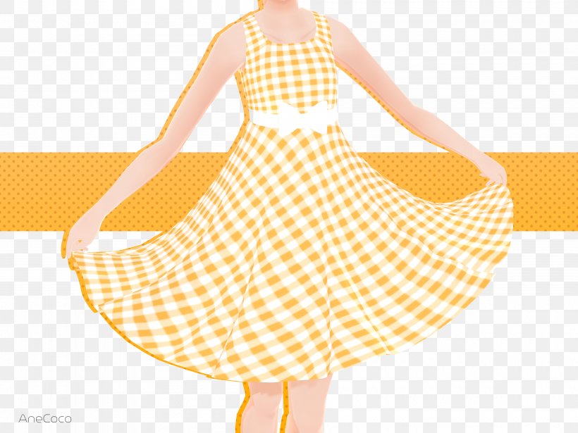 Sundress Polka Dot Clothing MikuMikuDance, PNG, 4000x3000px, Dress, Clothing, Costume, Costume Design, Deviantart Download Free