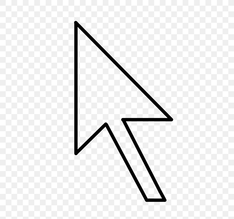 Cursor Pointer Information Wikimedia Commons, PNG, 768x768px, Cursor, Area, Black, Black And White, Category Of Being Download Free