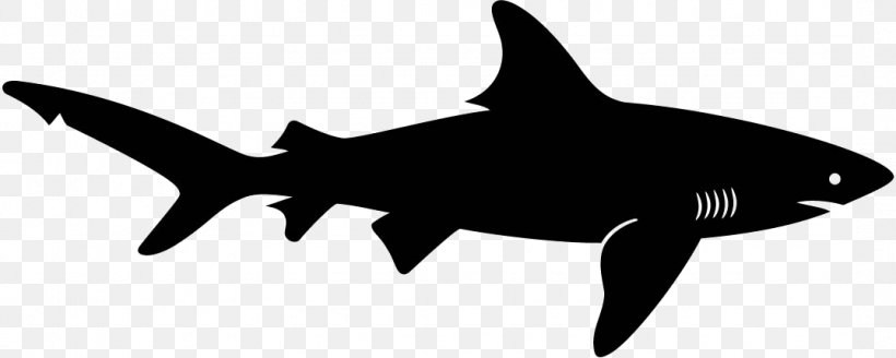 Shark Silhouette Clip Art, PNG, 1075x430px, Shark, Art, Black And White, Bull Shark, Cartilaginous Fish Download Free