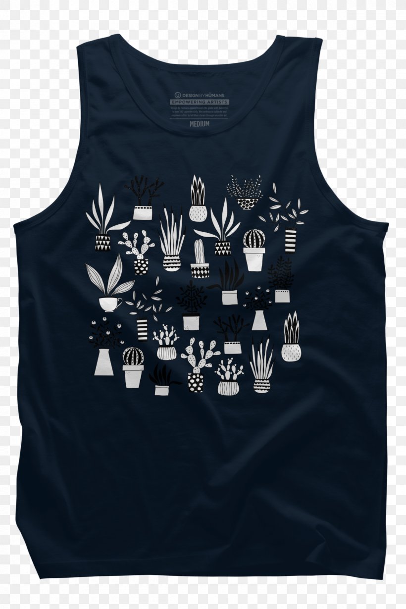 T-shirt Sleeveless Shirt Crew Neck Gilets, PNG, 1200x1800px, Tshirt, Black, Brand, Cactaceae, China Download Free