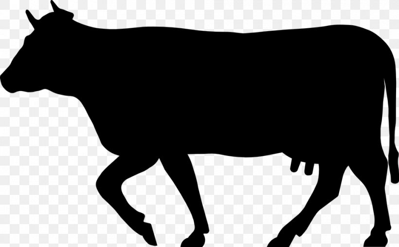 Beef Cattle Jersey Cattle Dairy Cattle Silhouette Dairy Farming, PNG, 960x594px, Beef Cattle, Black And White, Bull, Cattle, Cattle Like Mammal Download Free