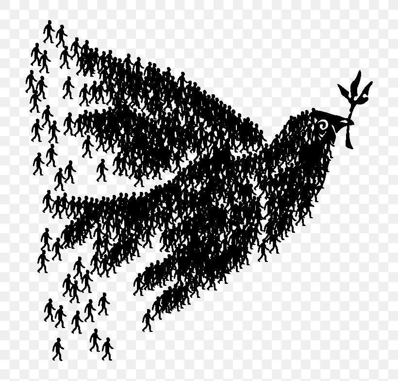 Columbidae Doves As Symbols Peace Hippie Clip Art, PNG, 800x784px, Columbidae, Black And White, Branch, Doves As Symbols, Hippie Download Free