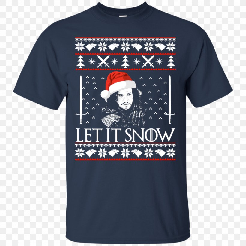 Jon Snow T-shirt Hoodie Christmas Jumper Sweater, PNG, 1155x1155px, Jon Snow, Active Shirt, Bluza, Brand, Christmas Download Free