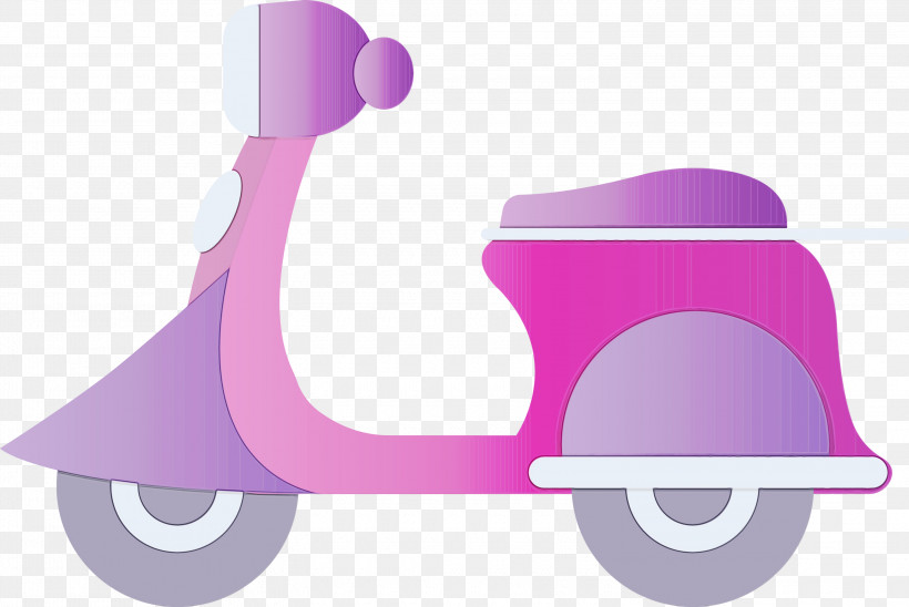Pink Violet Purple Vehicle Kick Scooter, PNG, 3000x2008px, Motorcycle, Kick Scooter, Magenta, Moto, Paint Download Free
