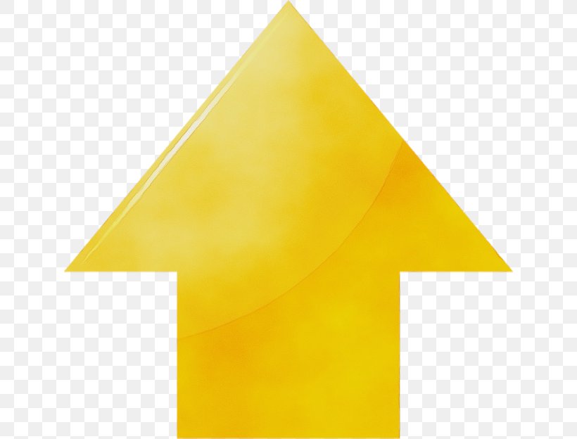 Yellow Triangle Triangle Paper, PNG, 639x624px, Watercolor, Paint, Paper, Triangle, Wet Ink Download Free