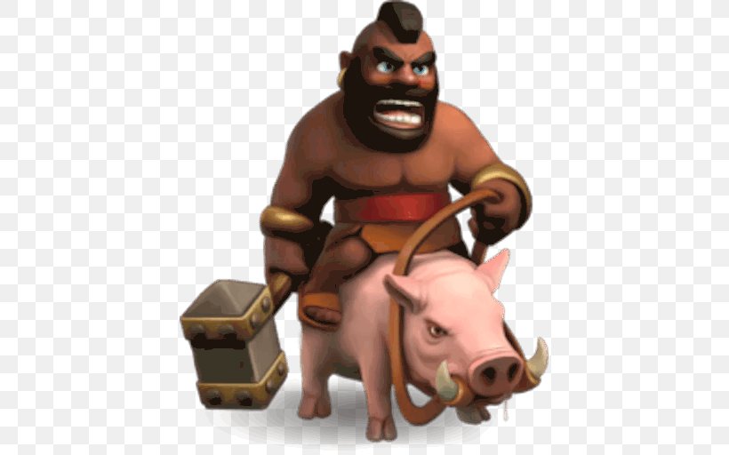 Clash Of Clans Clash Royale Pig Hay Day Rider, PNG, 512x512px, Clash Of Clans, Aggression, Android, Clash Royale, Figurine Download Free